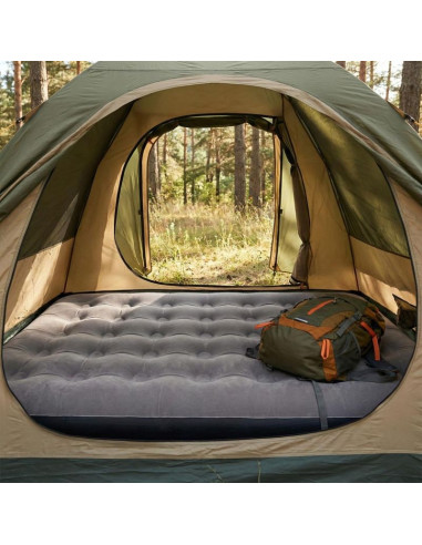 Materac flokowany 2-osobowy szary 191x137x22cm 24639