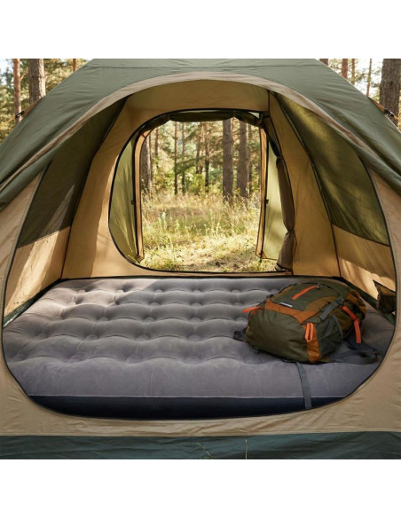 Materac flokowany 2-osobowy szary 191x137x22cm 24639