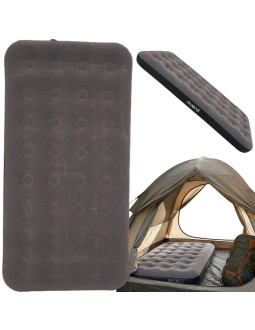 Materac flokowany 1-osobowy szary 191x99x22cm 24638