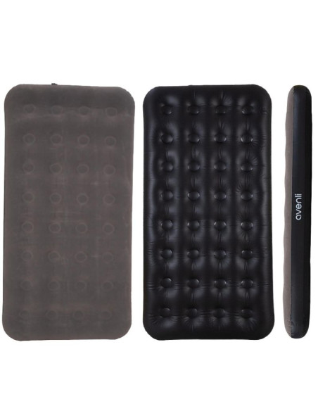 Materac flokowany 1-osobowy szary 191x99x22cm 24638