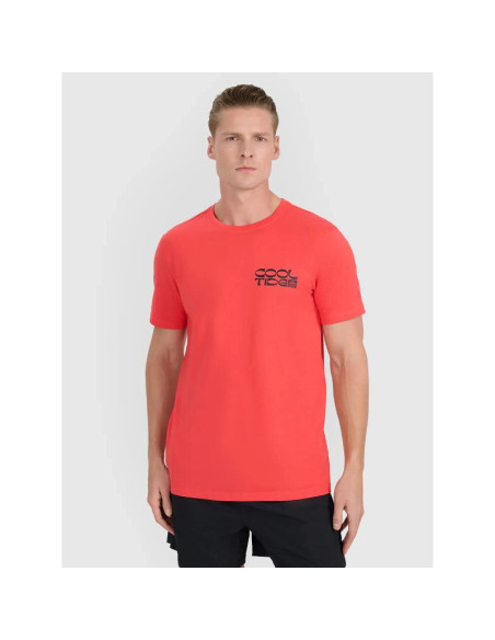 T-shirt regular z nadrukiem męski 4f 4fwss25ttshm1984-63s