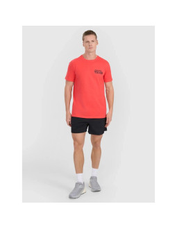 T-shirt regular z nadrukiem męski 4f 4fwss25ttshm1984-63s 2