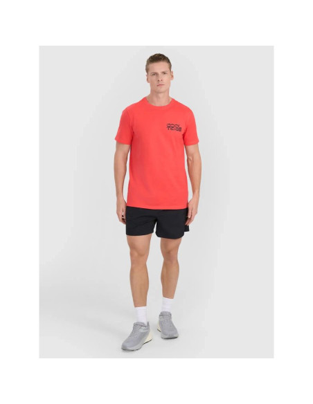 T-shirt regular z nadrukiem męski 4f 4fwss25ttshm1984-63s