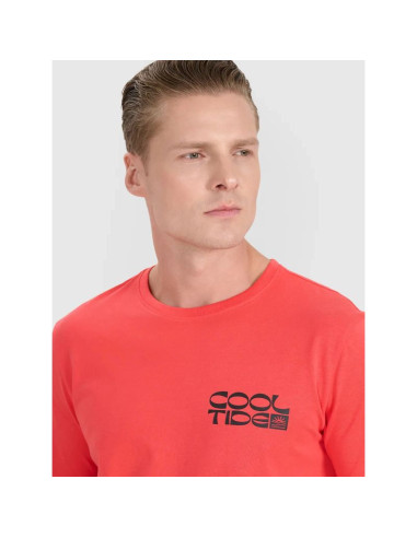 T-shirt regular z nadrukiem męski 4f 4fwss25ttshm1984-63s