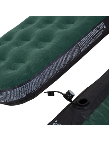 Materac flokowany 1-osobowy zielony 191x73x22cm 24642