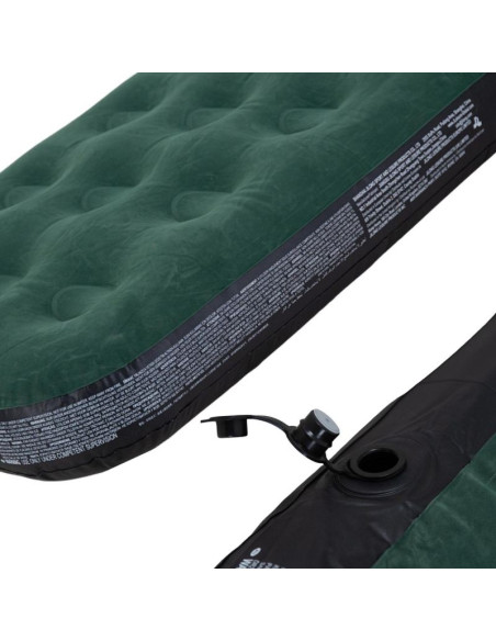 Materac flokowany 1-osobowy zielony 191x73x22cm 24642