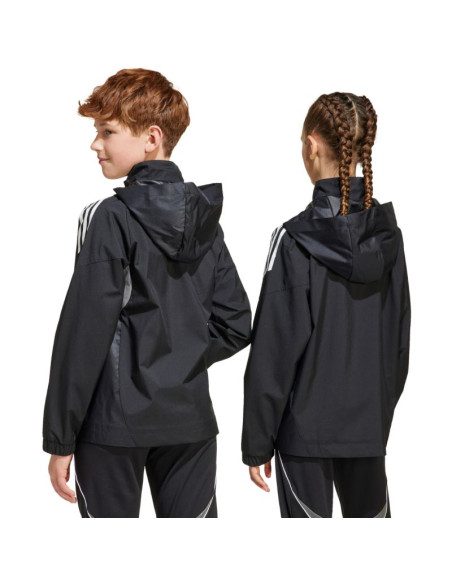 Kurtka dla dzieci adidas tiro 25 competition all weather czarna iw0448