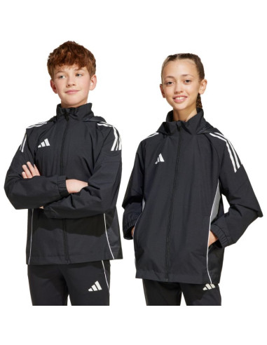 Kurtka dla dzieci adidas tiro 25 competition all weather czarna iw0448