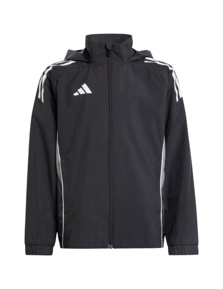 Kurtka dla dzieci adidas tiro 25 competition all weather czarna iw0448
