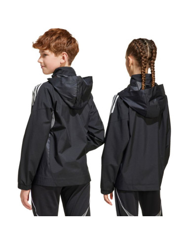 Kurtka dla dzieci adidas tiro 25 competition all weather czarna iw0448