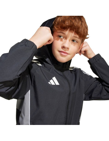 Kurtka dla dzieci adidas tiro 25 competition all weather czarna iw0448