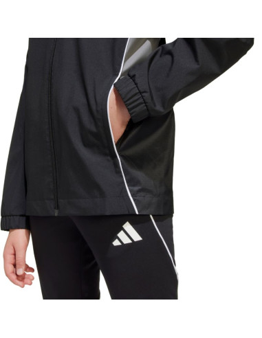 Kurtka dla dzieci adidas tiro 25 competition all weather czarna iw0448
