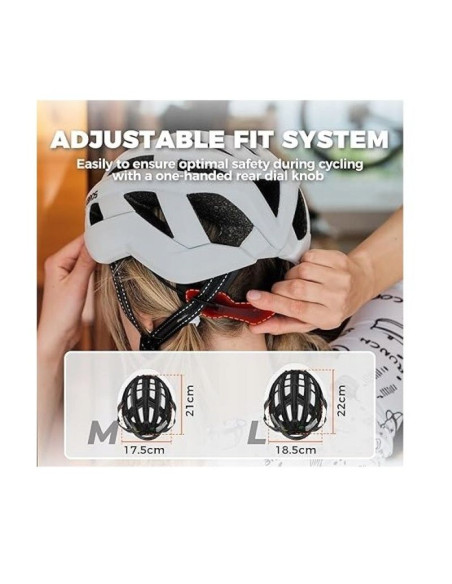 Rockbros kask rowerowy 10110039007 biały l (58-62)