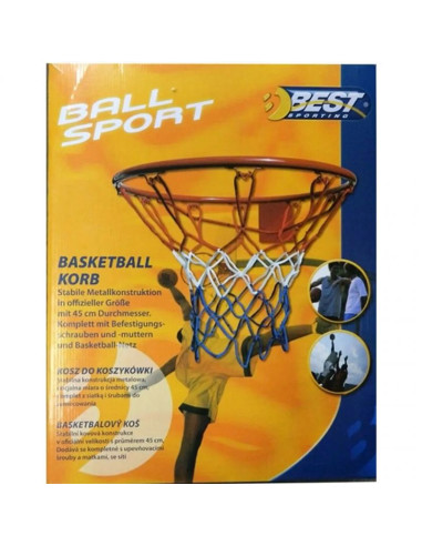 Obręcz do kosza z siatką 45cm best sporting 640330