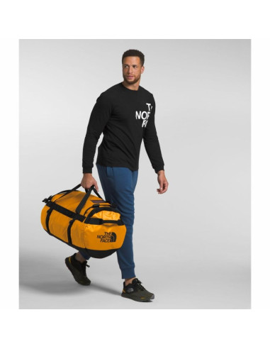 The north face base camp duffel l sportowa torba 95 l poliester czarny, żółty