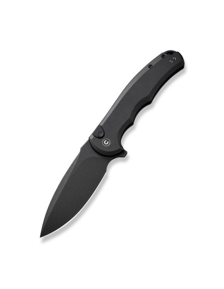 Nóż civivi button lock praxis aluminum all black