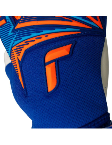 Rękawice bramkarskie reusch attrakt freegel advance niebiesko-pomarańczowe 5670235 4129