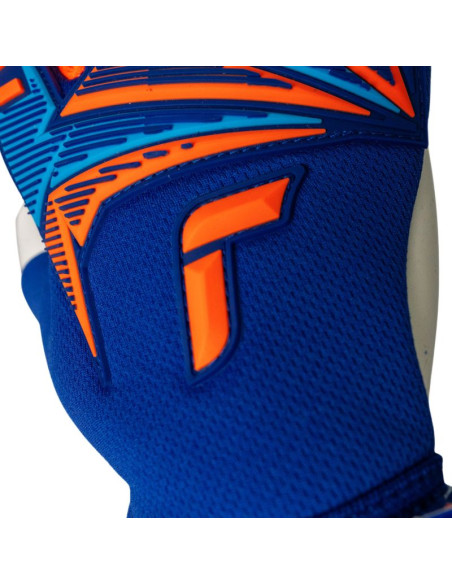 Rękawice bramkarskie reusch attrakt freegel advance niebiesko-pomarańczowe 5670235 4129