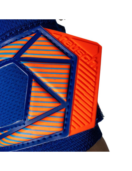 Rękawice bramkarskie reusch attrakt freegel advance niebiesko-pomarańczowe 5670235 4129
