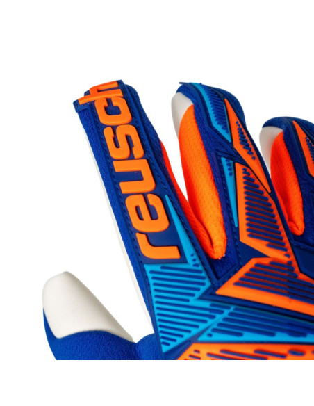 Rękawice bramkarskie reusch attrakt freegel advance niebiesko-pomarańczowe 5670235 4129
