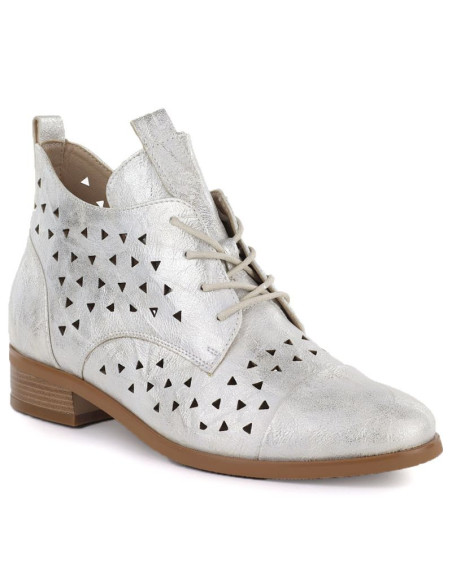 Botki damskie ażurowe złote filippo 58620