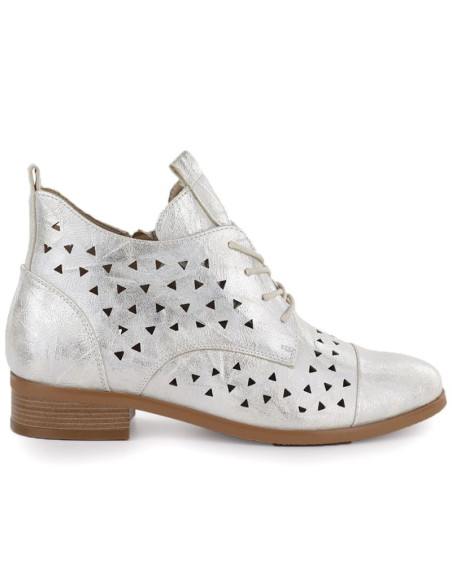 Botki damskie ażurowe złote filippo 58620