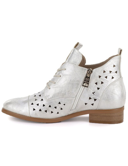 Botki damskie ażurowe złote filippo 58620