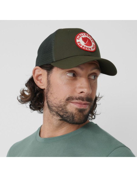 Czapka z daszkiem damska/męska fjällräven 1960 logo långtradarkeps deep forest sportowa zielona (f78138-662)