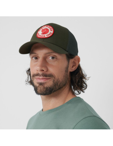 Czapka z daszkiem damska/męska fjällräven 1960 logo långtradarkeps deep forest sportowa zielona (f78138-662)