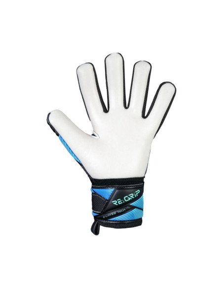 Rękawice bramkarskie reusch attrakt re:grip nc junior czarno-niebieskie 5672535 7272