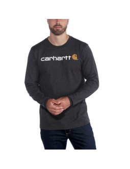 Bluza bez kaptura carhartt core logo t-shirt l/s - carbon heather