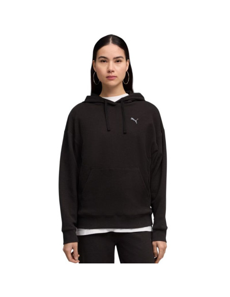 Bluza damska puma ess elevated comfort hoodie czarna 691814 01