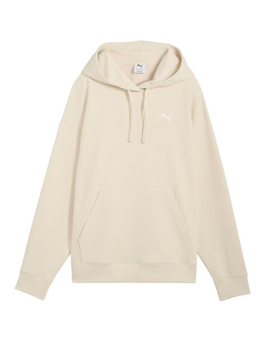 Bluza damska puma ess elevated comfort hoodie kremowa 691814 87