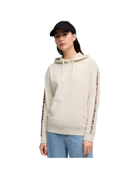 Bluza damska puma ess graphic animal comfort hoodie beżowa 691822 87