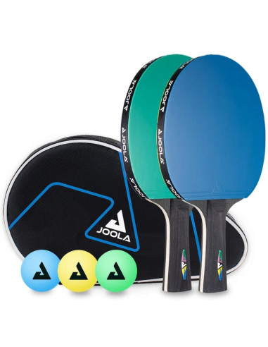 Zestaw do tenisa stołowego joola colorato duo 2 rakietki 3 piłeczek i pokrowiec