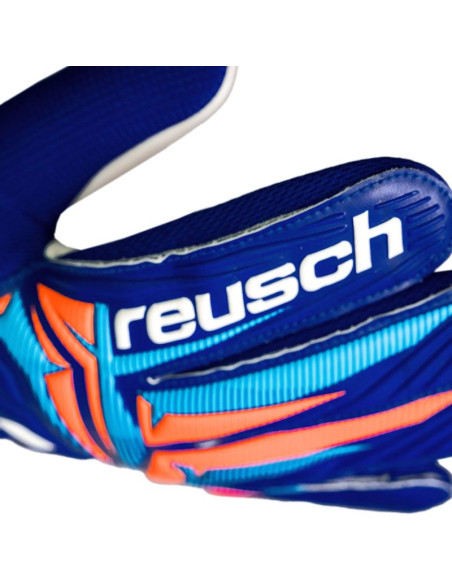 Rękawice bramkarskie reusch attrakt starter solid niebieskie 5670514 4126