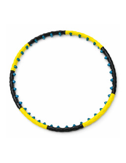 Hula hop wozinsky whh-110 masażer z wypustkami - niebiesko-żółty