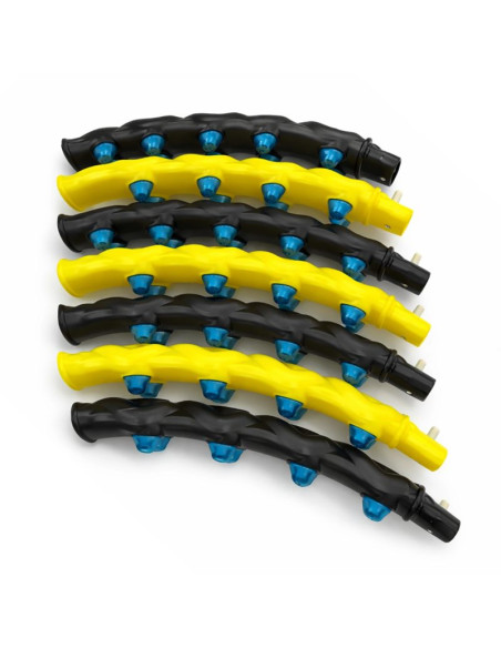Hula hop wozinsky whh-110 masażer z wypustkami - niebiesko-żółty