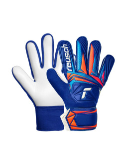 Rękawice bramkarskie reusch attrakt starter solid junior niebieskie 5672514 4126