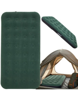 Materac flokowany 1-osobowy zielony 191x99x22cm 24643