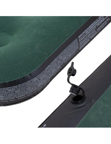 Materac flokowany 1-osobowy zielony 191x99x22cm 24643