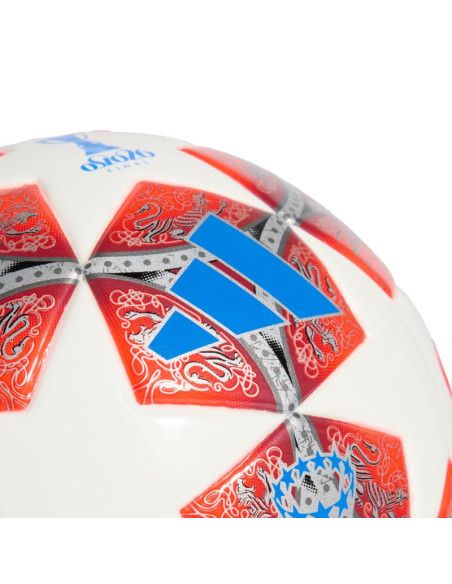 Piłka nożna adidas ucl womens 25/26 final mini czerwono-biała jw1327