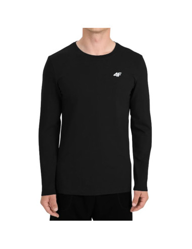 Koszulka męska 4f longsleeve m611 głęboka czerń 4fwmm00tlonm611 20s