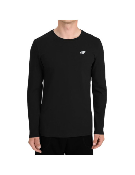 Koszulka męska 4f longsleeve m611 głęboka czerń 4fwmm00tlonm611 20s