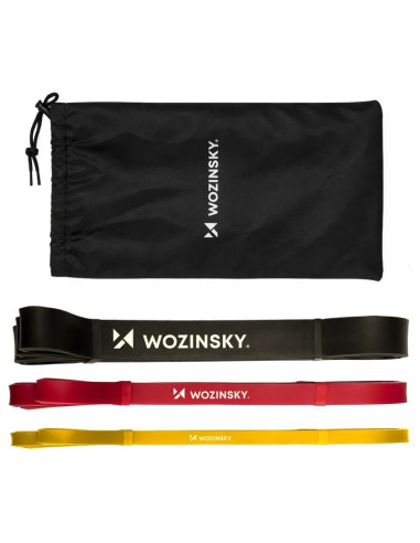 Gumy oporowe do ćwiczeń wozinsky wgo-3 z lateksu - 3 szt.