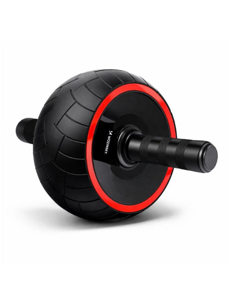 Kółko do ćwiczeń wozinsky wkdc-17 do mięśni brzucha ab wheel z matą - czarne