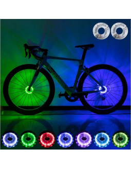 Rockbros światło do koła rowerowego usb multicolor 2