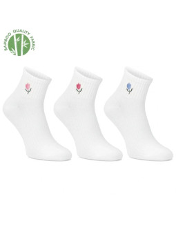 Skarpety damskie wysokie bambusowe kremowe  filippo  sd-an06