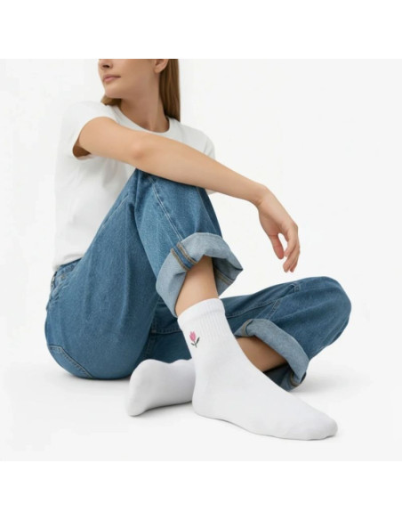 Skarpety damskie wysokie bambusowe kremowe  filippo  sd-an06