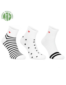 Skarpetki damskie wysokie białe filippo sd-an09